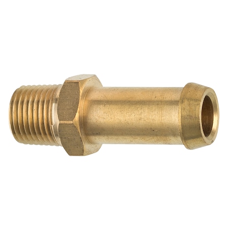Ags Brass Fuel Connector, 3/8 Hose, Male (1/8-27 NPT), 1/bag FHF-12B